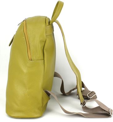 Шкіряний жіночий рюкзак Borsacomoda 14 л жовтий 841.015