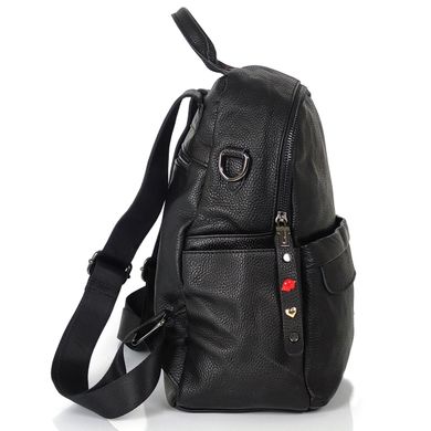 Женский кожаный черный рюкзак Olivia Leather F-S-NM20-2105A Черный