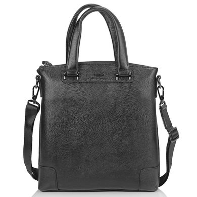 Шкіряна сумка чоловіча з ручками Tiding Bag M38-9160-1 Чорний