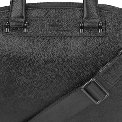 Шкіряна сумка чоловіча з ручками Tiding Bag M38-9160-1 Чорний