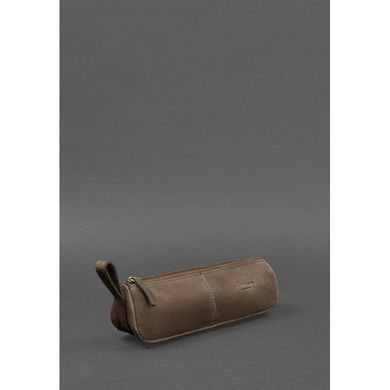 Натуральная кожаный пенал-несессер (футляр для очков) 4.0 Темно-коричневый Crazy Horse Blanknote BN-CB-4-o