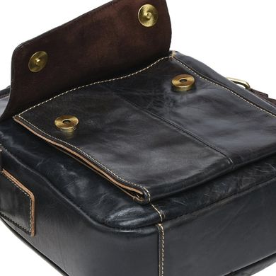 Мужская кожаная сумка через плечо Borsa Leather K16210-brown