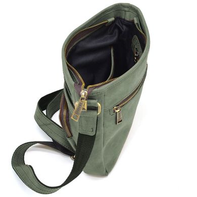 Мужская кожаная сумка с карманом RE-1303-3md TARWA Зеленый