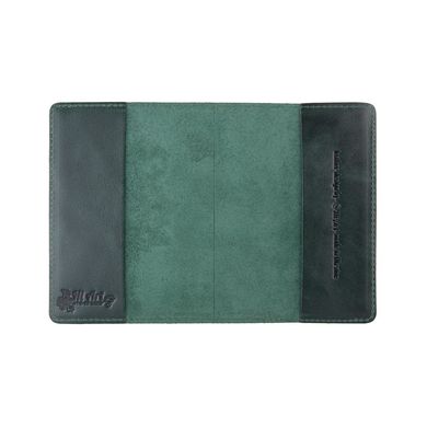 Красивая зеленая обложка для паспорта с художественным тиснением"Mehendi Classic"