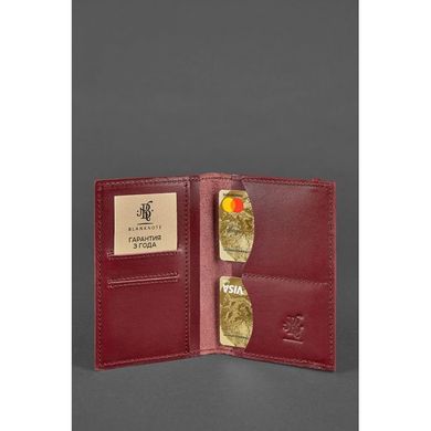 Обложка для паспорта 2.0 бордовая (кожа krast) виноград Blanknote BN-OP-2-vin
