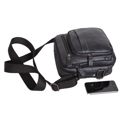 Чоловіча шкіряна чорна сумка Borsa Leather 105262-black