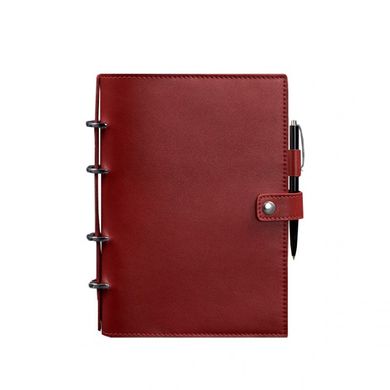 Натуральный кожаный блокнот с датированным блоком (Софт-бук) 9.1 красный Blanknote BN-SB-9-1-red