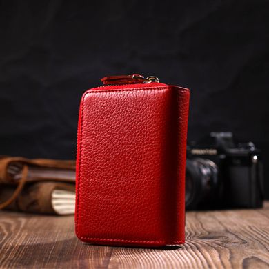 Яскравий жіночий гаманець із місткою монетницею на блискавці з натуральної шкіри Tony Bellucci 22013 Червоний