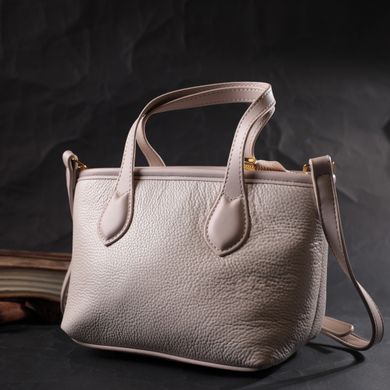 Компактна жіноча сумка з натуральної шкіри Vintage 22284 Білий