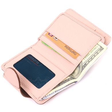 Чудовий жіночий гаманець з натуральної шкіри KARYA 21348 Рожевий