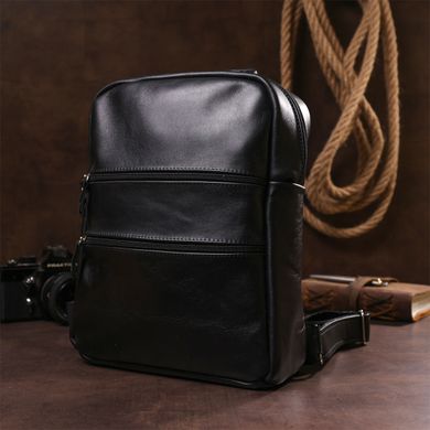 Рюкзак женский SHVIGEL 15304 кожаный Черный