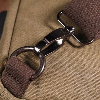 Сумка через плечо с USB кабелем мужская из плотного текстиля 21223 Vintage Оливковая