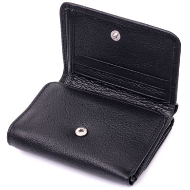 Жіночий горизонтальний гаманець з натуральної шкіри ST Leather 19477 Чорний