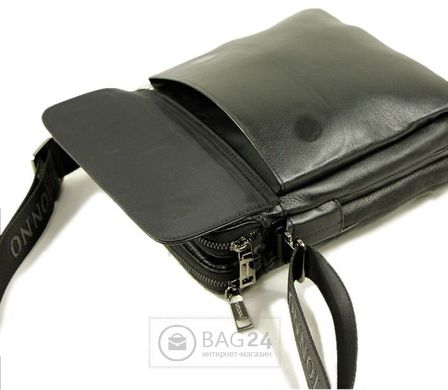 Компактная кожаная мужская сумка TOFIONNO 00326, Черный