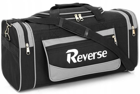 Середня дорожня сумка з кордури 45L Reverse чорна із сірим
