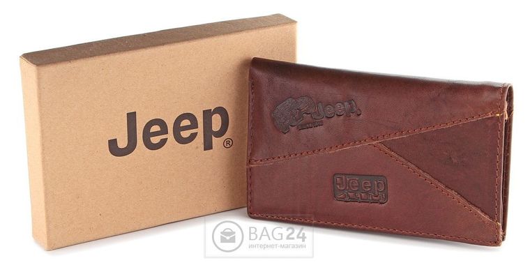 Хороший чоловічий гаманець Jeep 13735, Коричневий