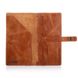 Гарний тревел-кейс з натуральної шкіри кольору глини з художнім тисненням "7 wonders of the world"