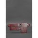 Набор женских бордовых кожаных сумок Mini поясная/кроссбоди Blanknote BN-BAG-38-vin