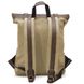 Ролл-ап рюкзак из кожи и песочный канвас TARWA RSc-5191-3md Коричневый