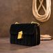 Горизонтальна сумка-клатч зі шкірозамінника з велюром Vintage sale_14937 Чорна