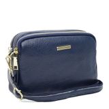 Женская кожаная сумка Borsa Leather K11906n-blue фото