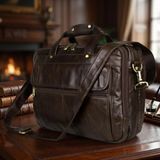 Кожаная сумка для ноутбука работы и документов Vintage 14247 Коричневая фото