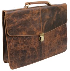 Винтажный кожаный портфель Always Wild Portfolio коричневый