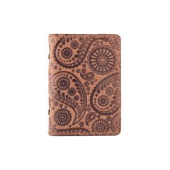 Універсальна шкіряна обкладинка-органайзер для ID паспорта / карт, темно рижого кольору, колекція "Buta Art"