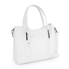 Зручна класична жіноча шкіряна сумка Firenze Italy F-IT-7608-2W Білий