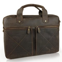 Вінтажна сумка для ноутбука коричнева Tiding Bag D4-012R Коричневий