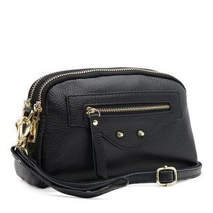 Сумка шкіряна жіноча Borsa Leather K11670bl-black
