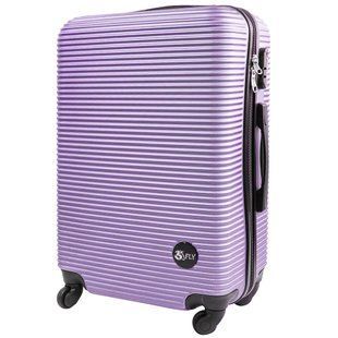 Чемодан маленький облегченный на 4-х колесах FLY (ФЛАЙ) JAKF91240S-silver-purple Сиреневый