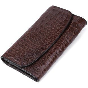 Оригинальный женский кошелек Crocodile Leather sale_14991 Коричневый