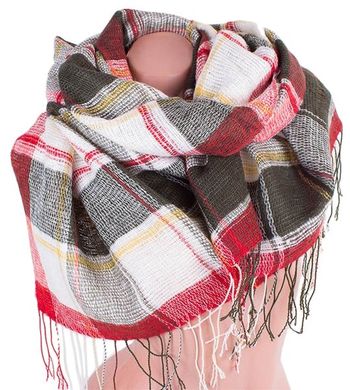 Гарний картатий шарф для жінок ETERNO ES0206-35-1, Сірий