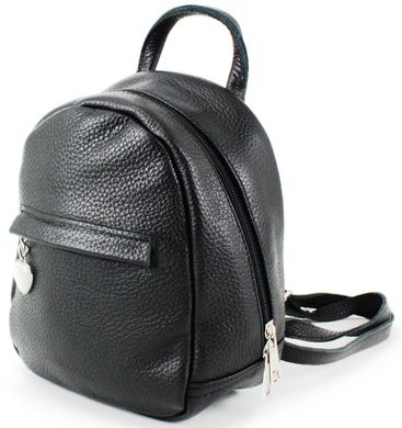 Кожаный рюкзак женский Borsacomoda 3 л черный