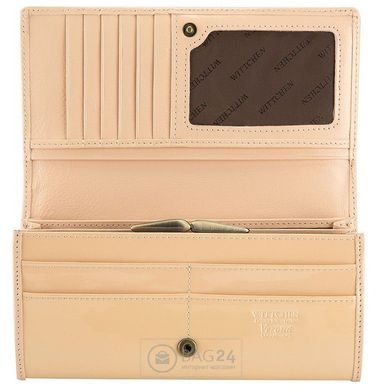 Місткий жіночий шкіряний гаманець WITTCHEN 25-1-075-B, Бежевий