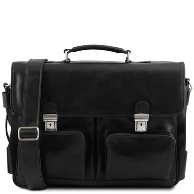 Чоловічий портфель сумка з передніми кишенями Ventimiglia Tuscany TL142069 (Чорний)