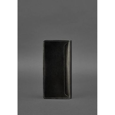 Натуральне шкіряне портмоне-купюрник 11.0 чорне Краст Blanknote BN-PM-11-g