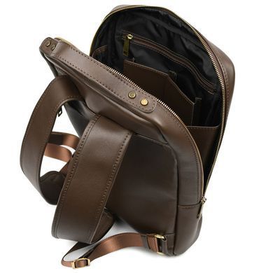 Діловий шкіряний рюкзак для ноутбука 14" GC-1239-4lx TARWA Коричневий