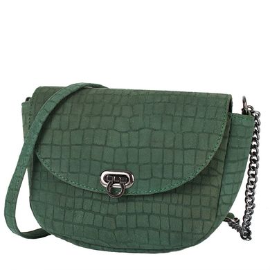 Женская дизайнерская замшевая сумка-клатч GURIANOFF STUDIO (ГУРЬЯНОВ СТУДИО) GG2101-4 Зеленый