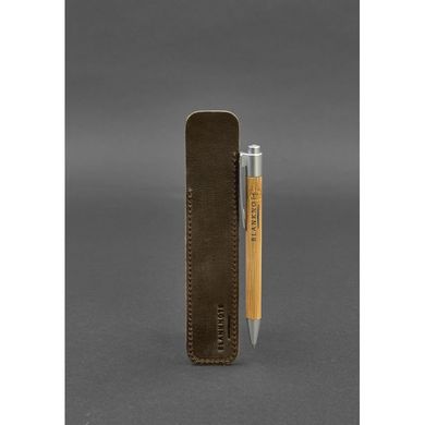 Натуральний шкіряний чохол для ручки 2.0 Темно-коричневий Blanknote BN-CR-2-o
