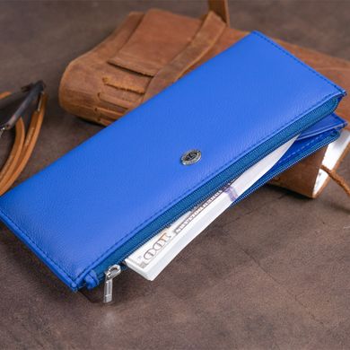 Горизонтальний тонкий гаманець зі шкіри унісекс ST Leather 19329 Синій
