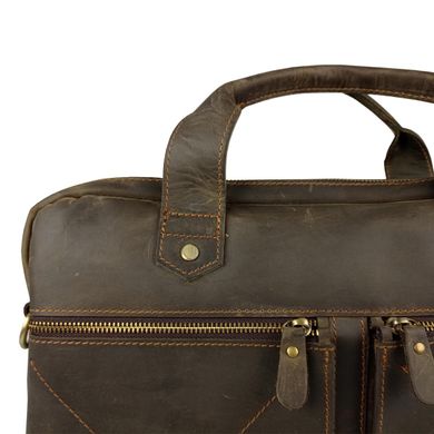 Вінтажна сумка для ноутбука коричнева Tiding Bag D4-012R Коричневий