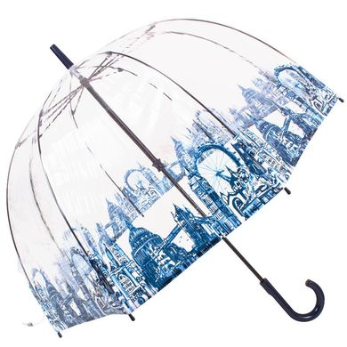 Зонт-трость женский механический FULTON (ФУЛТОН) FULL042-London-Icons Прозрачный
