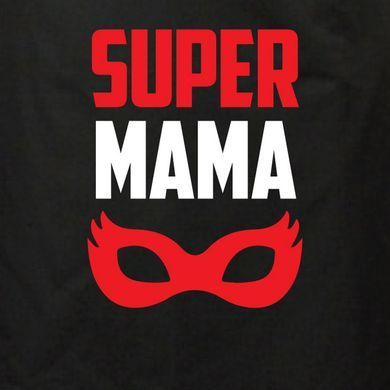 Фартук "SUPER MAMA", Черный