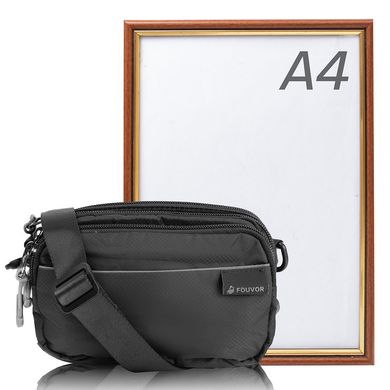 Мужская сумка через плечо или на пояс FOUVOR (ФОВОР) VT-2802-18 Черный