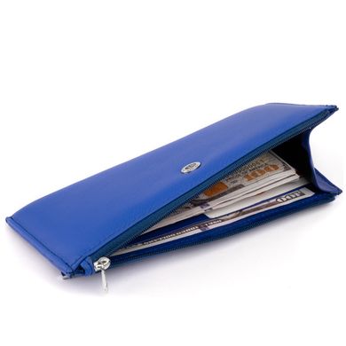 Горизонтальний тонкий гаманець зі шкіри унісекс ST Leather 19329 Синій