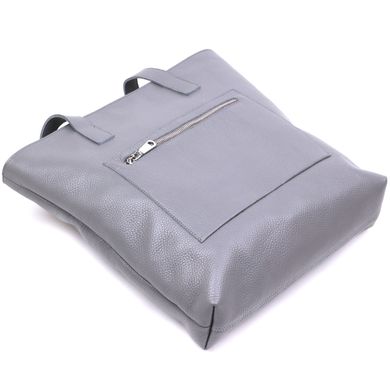 Шкіряна жіноча сумка-шоппер Shvigel 16360 Сірий