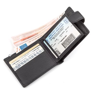 Чоловічий гаманець ST Leather 18316 (ST114) шкіряний Чорний