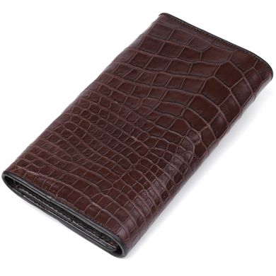 Оригінальний жіночий гаманець Crocodile Leather sale_14991 Коричневий